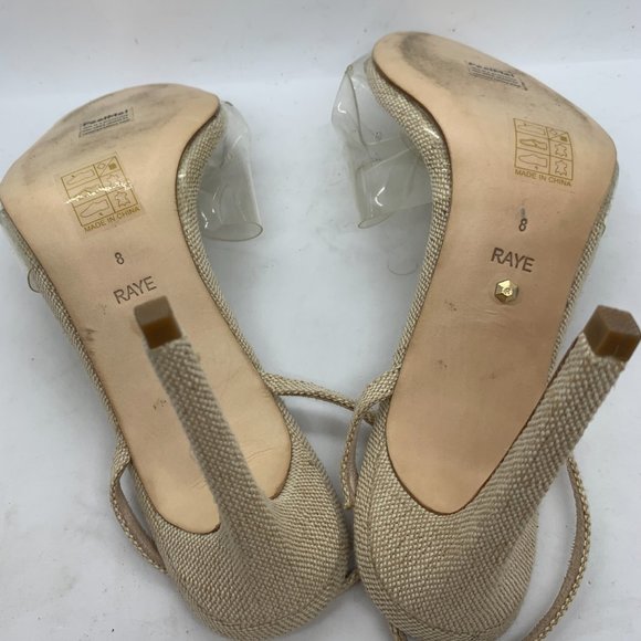 RAYE x House of Harlow Clear Bow Sandal Heels - Picture 4 of 5